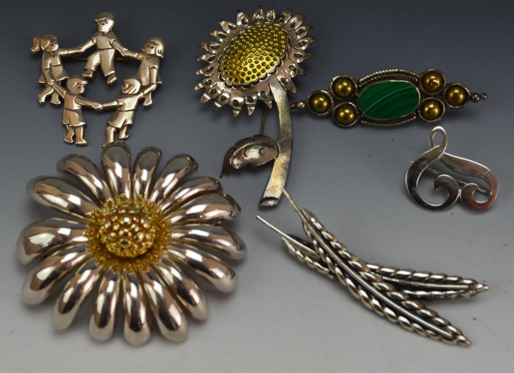 Sterling Silver Brooch / Pin Grouping (1 of 1)