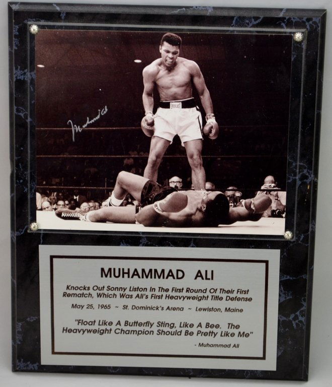 Muhammed Ali Signed Photo Plaque (1 of 3)