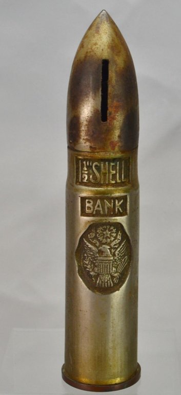 WWI 1 1/2" Shell Still Bank (1 of 4)