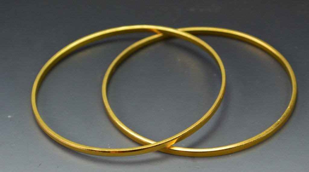 22k Yellow Gold Bangle Bracelet Grouping (1 of 3)