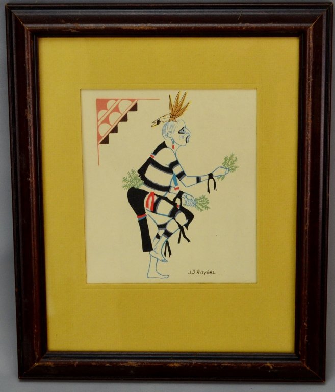 J. D. Royval: Consists of Native American Ritual Dancer, JOSE D. ROYBAL (Southwest, 1922-1978)