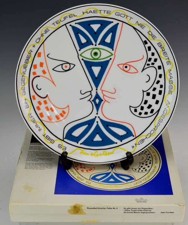 Rosenthal  Plate by Jean Cocteau (1 of 3)