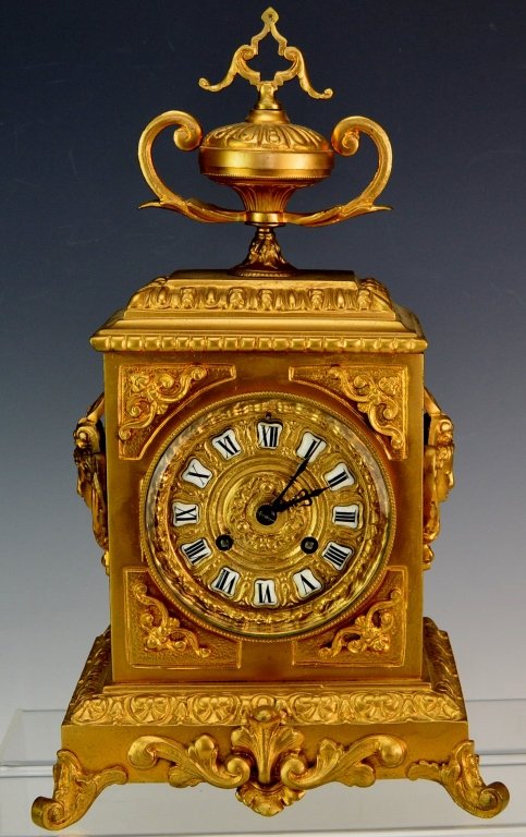 French Ormolu Bracket or Cube Style Mantel Clock (1 of 6)