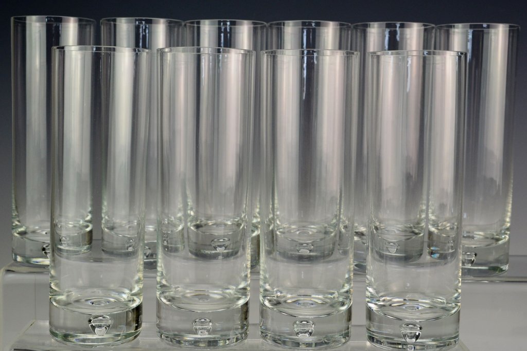 Spode Glass Grouping: Spode Glass Grouping includes (10) glasses measuring 7"h. All signed Spode