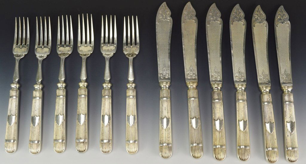 19th c. Elkington & Co. Dessert Flatware (1 of 5)