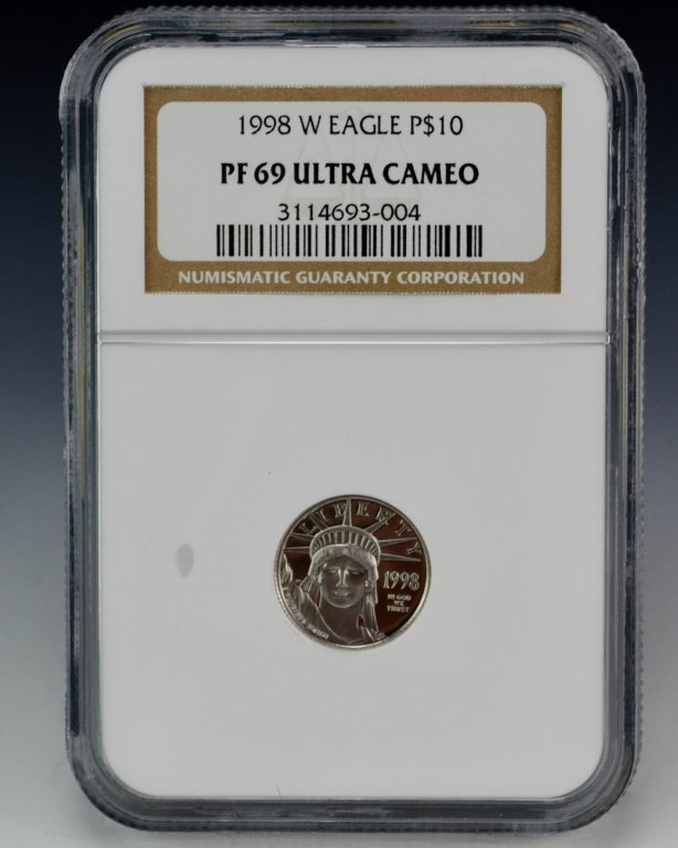 1998 W Eagle Platinum Coin $10 NGC PF69 (1 of 2)