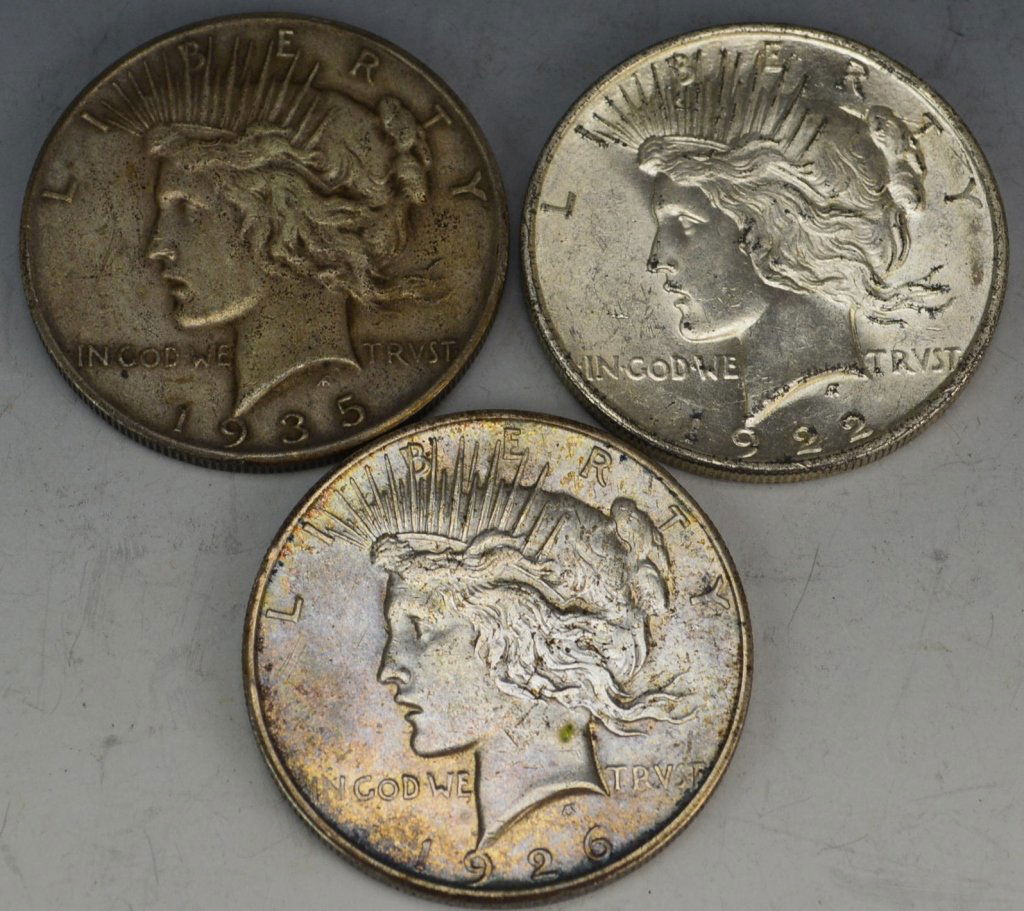 US Silver Peace Dollar Grouping (1 of 2)