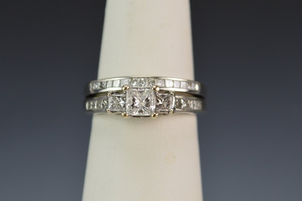 14K WG Engagment and Wedding Ring (1 of 2)