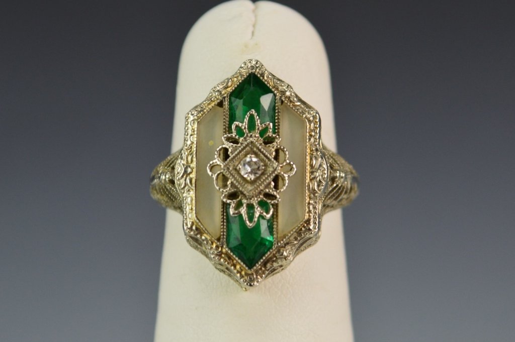 Art Deco 14K WG Diamond Ring (1 of 2)