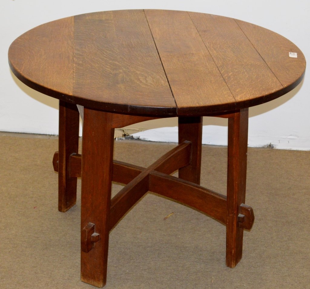 Gustav Stickley Round Library Table Model 636 (1 of 3)