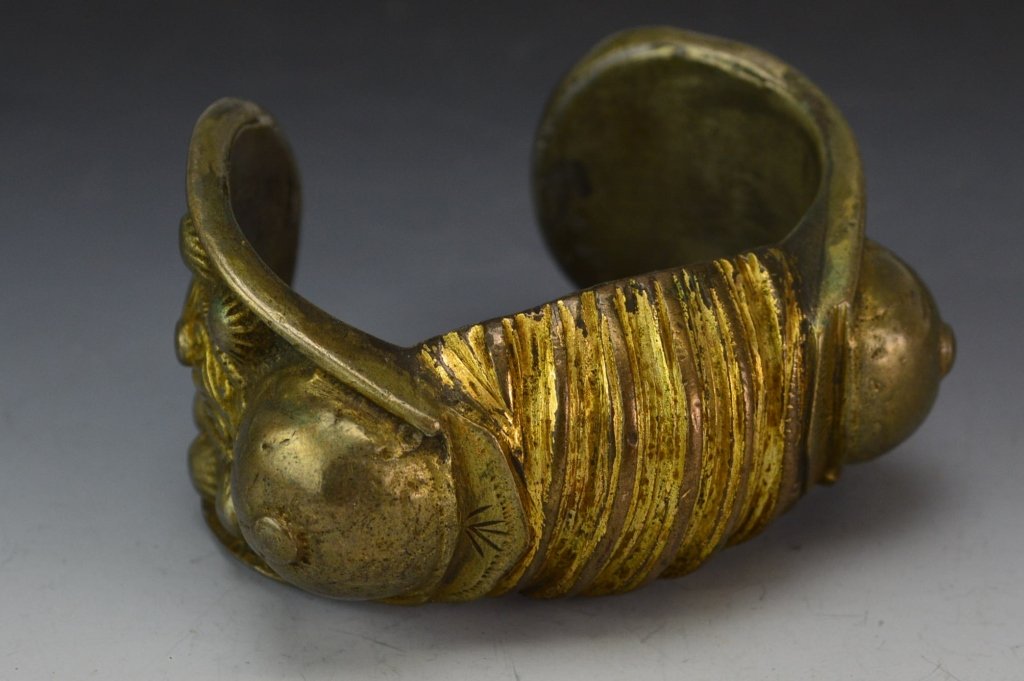 Persian Silver and Gilt Decorated Cuff (1 of 3)