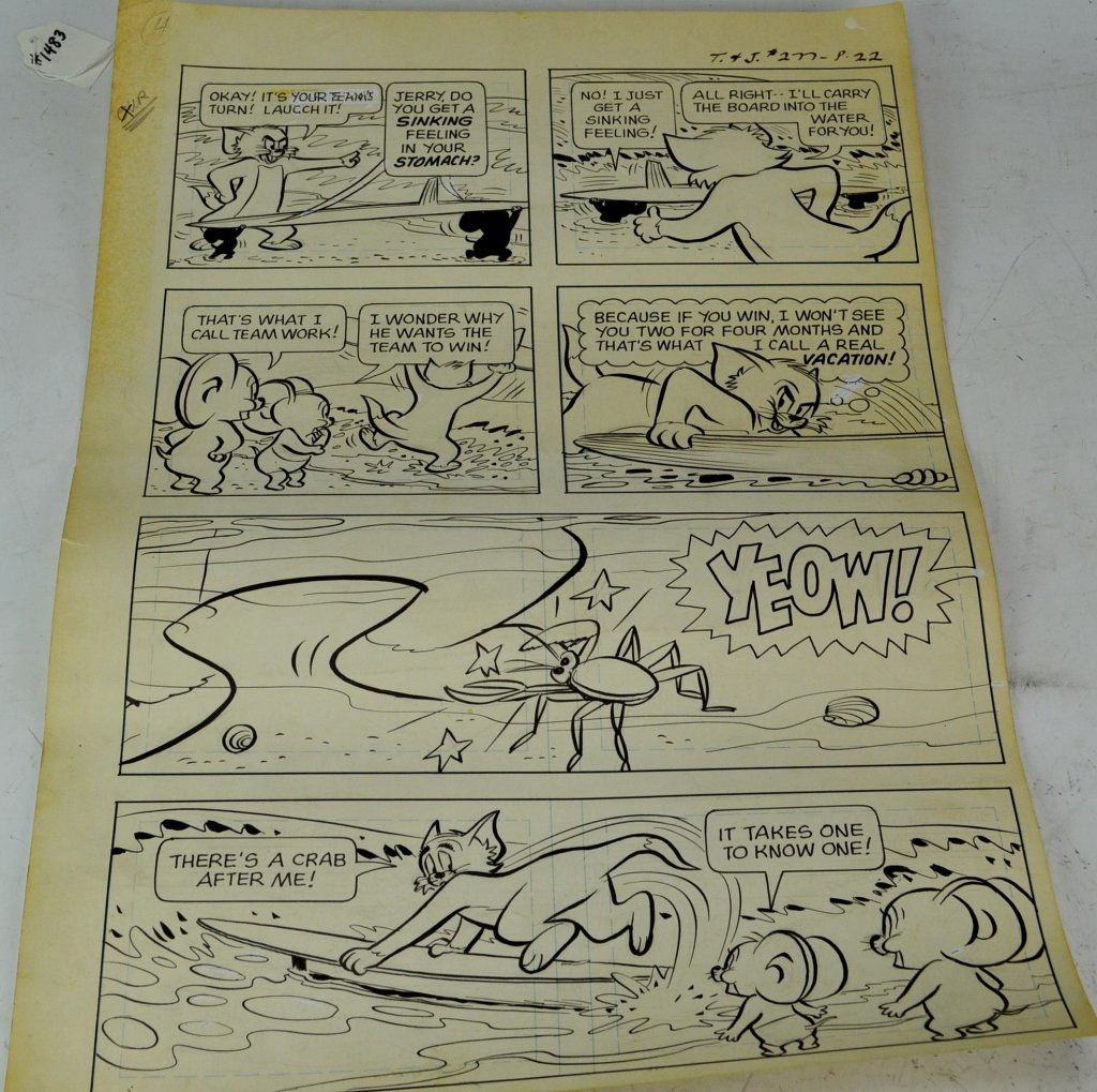 Original Art Tom And Jerry: Includes original art Tom and Jerry #277, Page 22