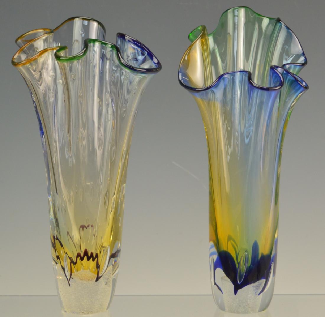 Adam Yablonski Art Glass Handkerchief Vases Jan 28 2017 The
