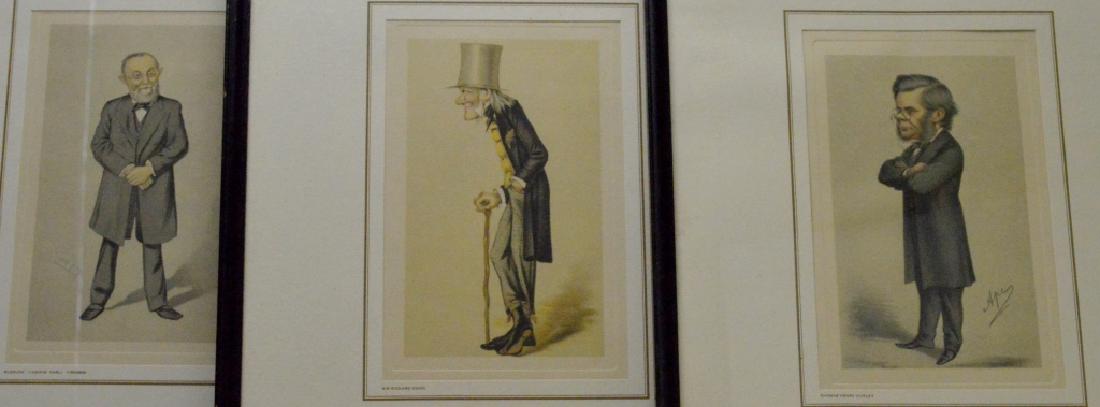 Caricature of Important Figures Grouping: Grouping inlcudes (3) Caricatures of Important Figures of the past. Included are Sir Richard Owen, Rudolph (Ludwig Karl) Virchow, and Thomas Henry Huxley. All (3) pieces measure 15.5'" by 11.5" framed
