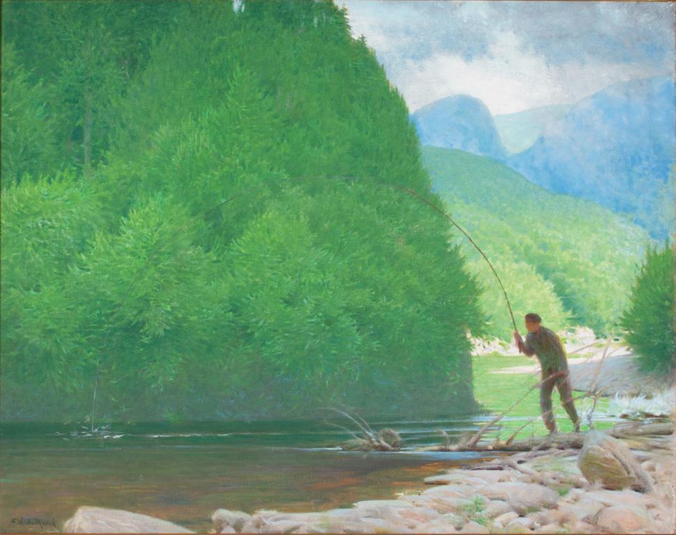 Frank V. DuMond (1865-1951) "Casting," Cabot Trail, (1 of 3)