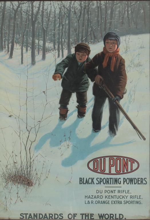 DuPont Advertising Poster Two Boys Hunting (1 of 3)