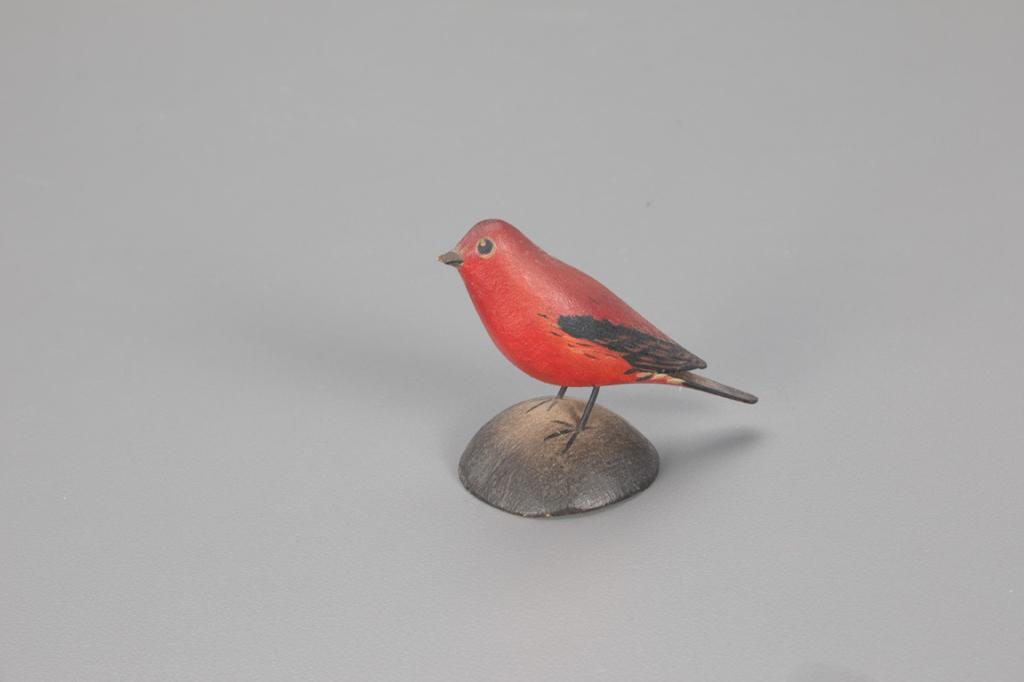 Miniature Scarlet Tanager, A. Elmer Crowell (1862-1952) (1 of 4)