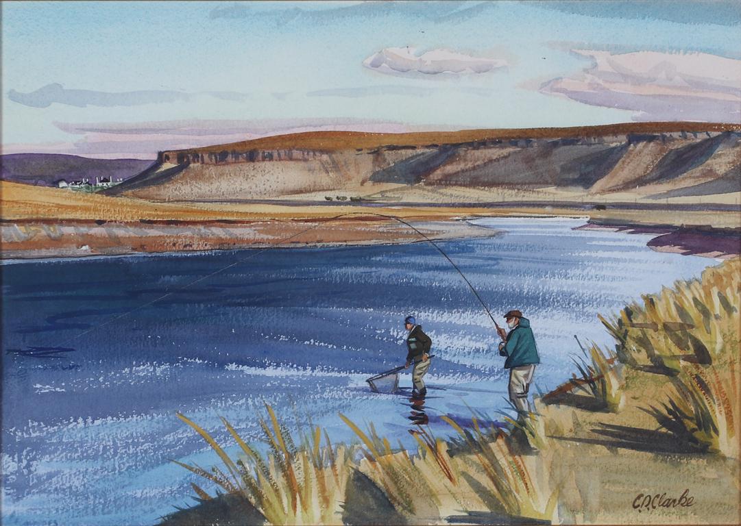 C.D. Clarke (b. 1959), Big Fish Below Bridge (1 of 3)