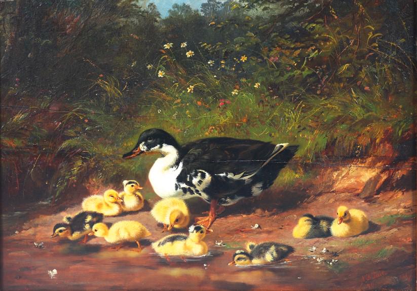 Arthur Fitzwilliam Tait (1819-1905), Duck and Chicks (1 of 3)