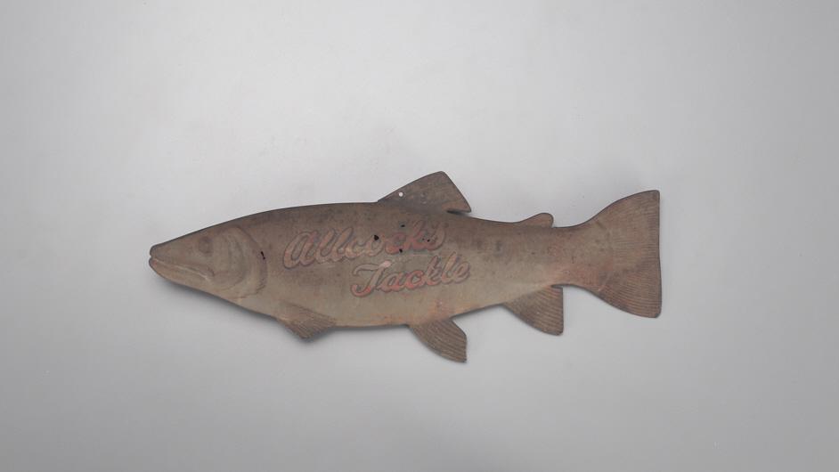 Allcock's Tackle Tin Fish Sign (1 of 2)