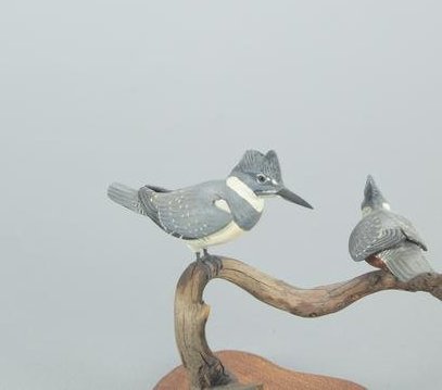 Rare Miniature Belted Kingfisher Pair, Allen J. King (1 of 6)