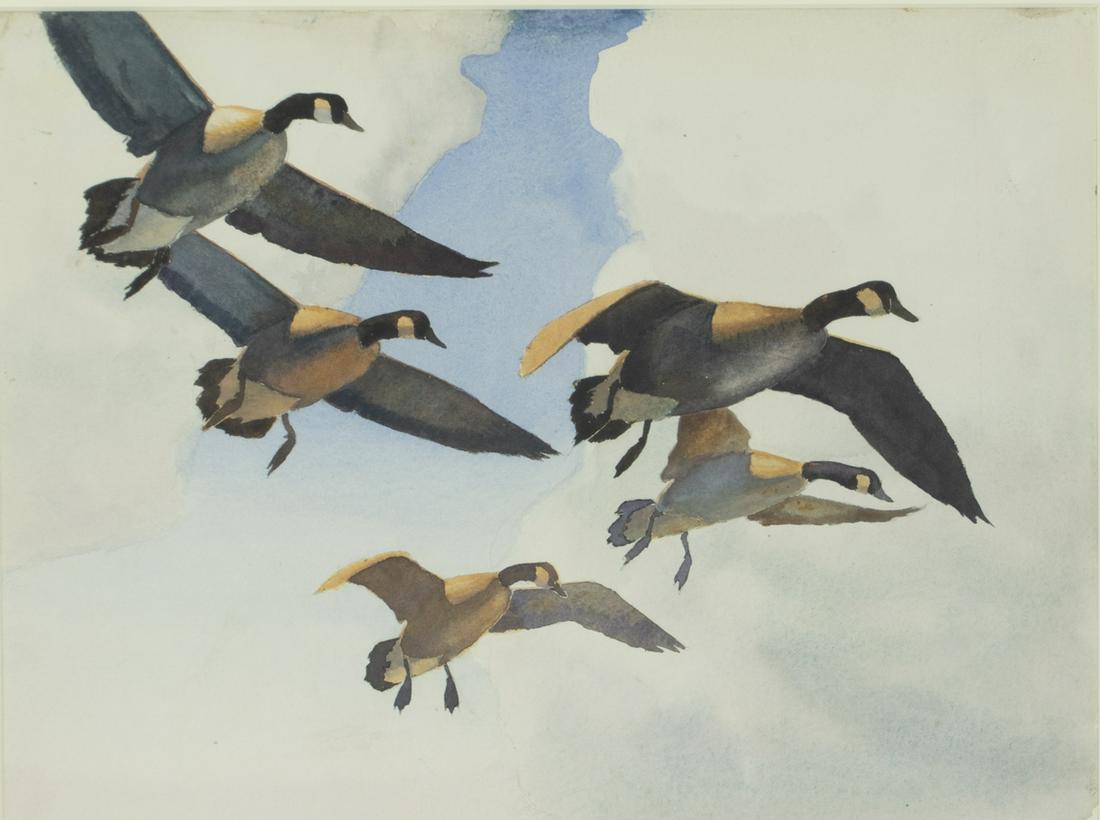 Richard E. Bishop (1887-1975), Pitching Geese (1 of 3)