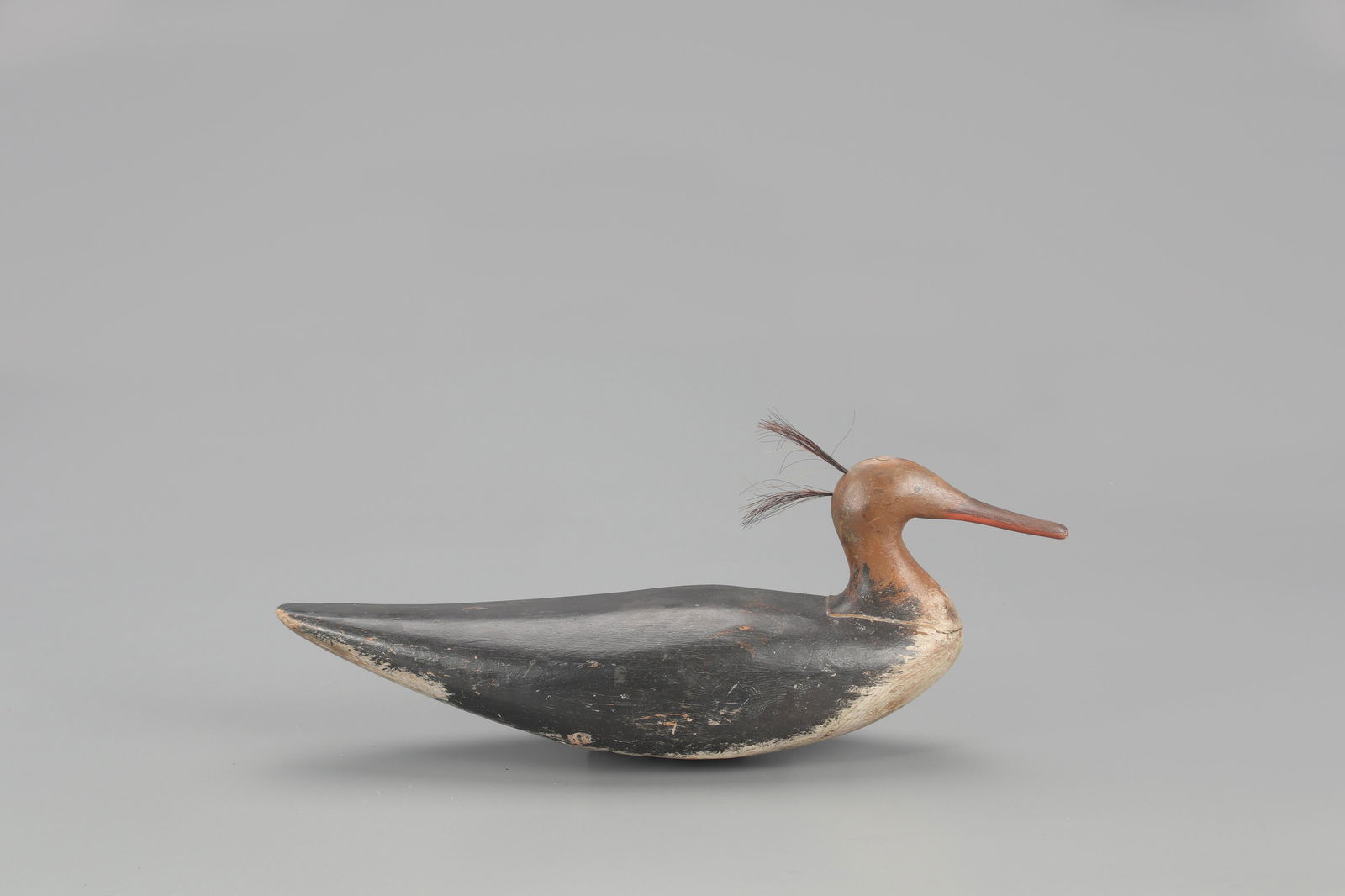 Rocking-Horse Merganser Hen Decoy, Simmons Family (1 of 4)