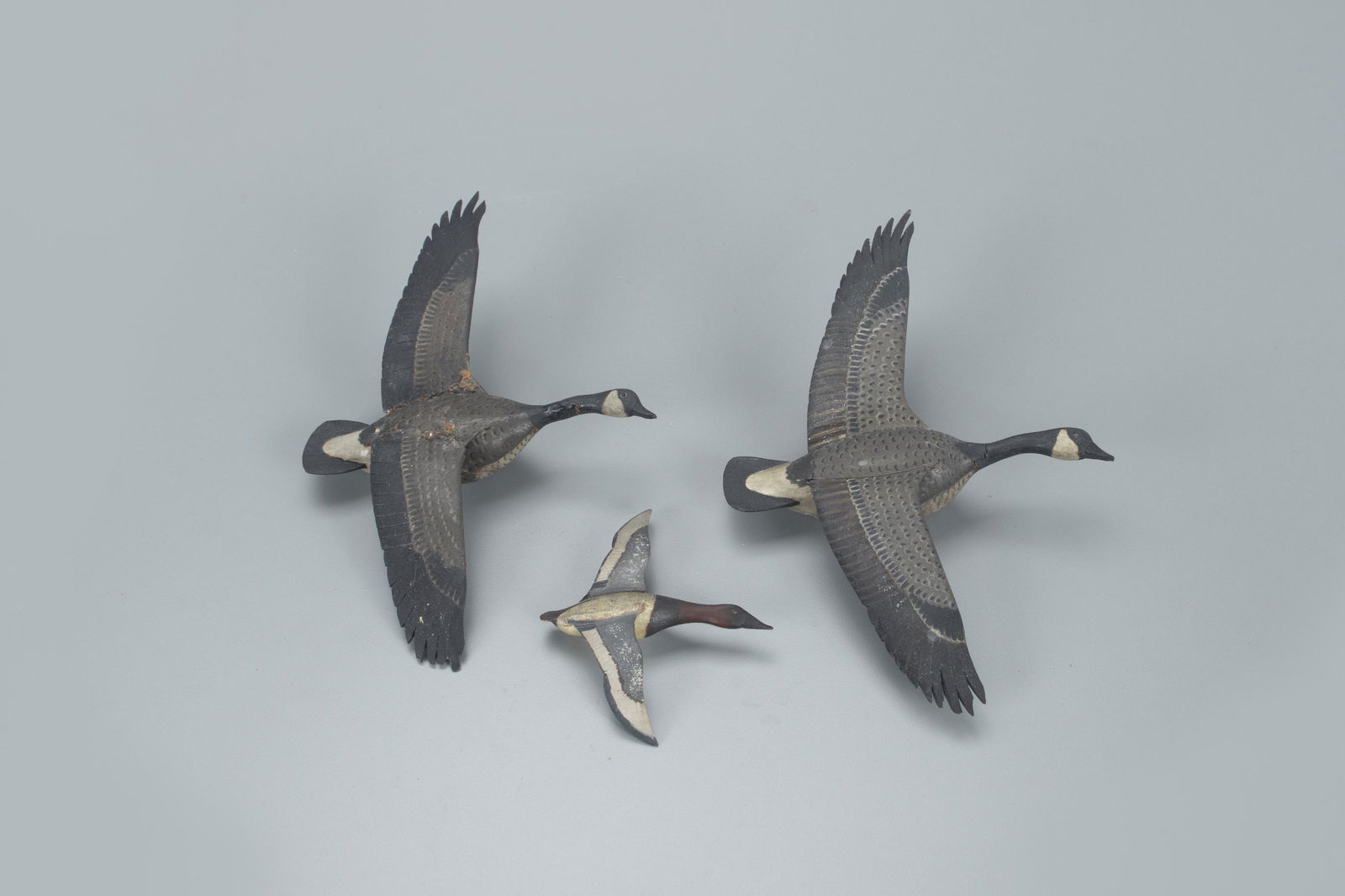 Miniature Flying Canvasback and Geese, Aubrey J. Dando (1 of 2)