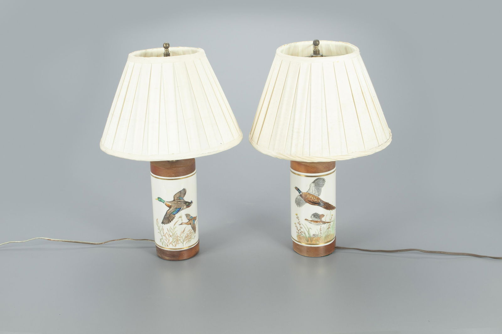 Two Ceramic Lamps with Birds (1 of 7)