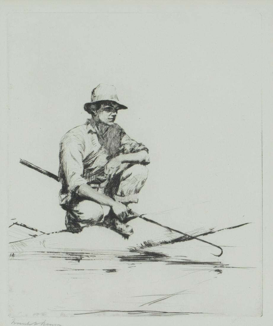 Frank W. Benson (1862-1951), Man with a Gaff (1 of 3)