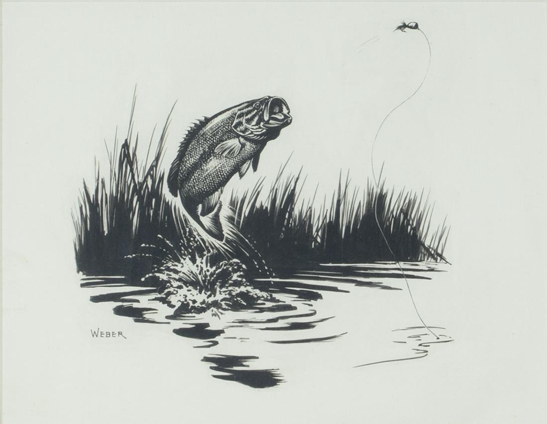 Walter A. Weber (1906-1979), Leaping Bass (1 of 4)