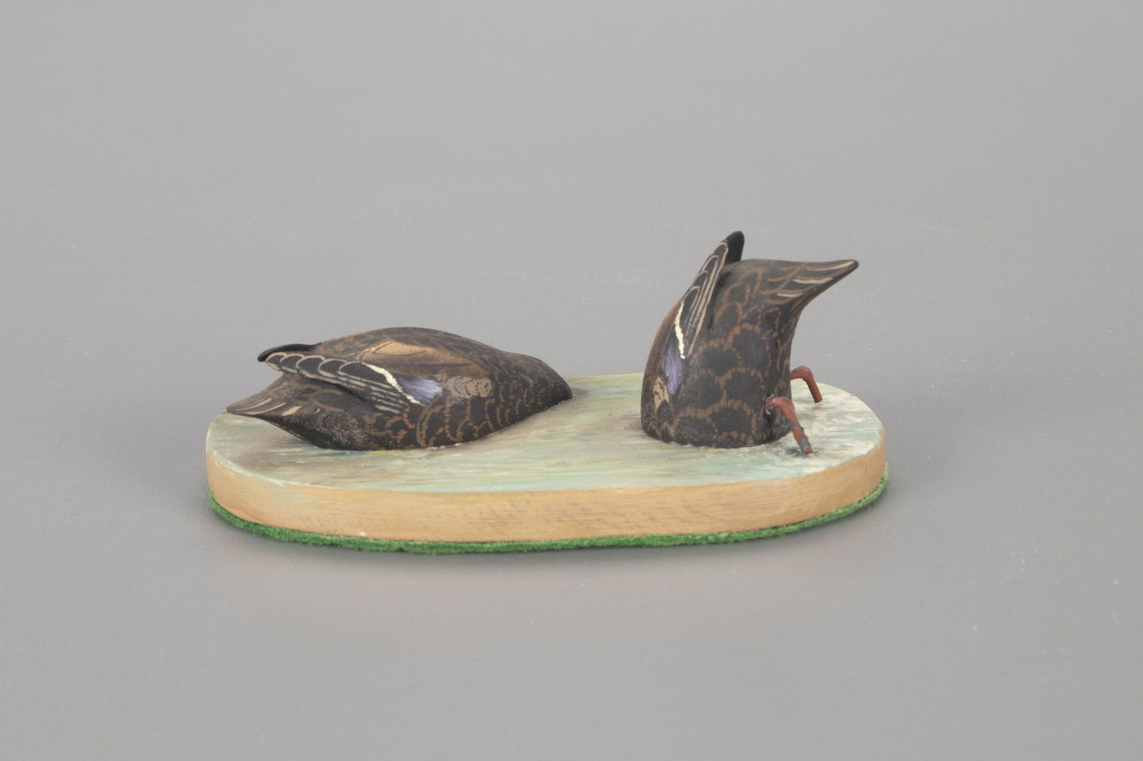 Miniature Feeding Black Duck Pair, Brig. Gen. Chester deGavre (1908-1993) (1 of 4)