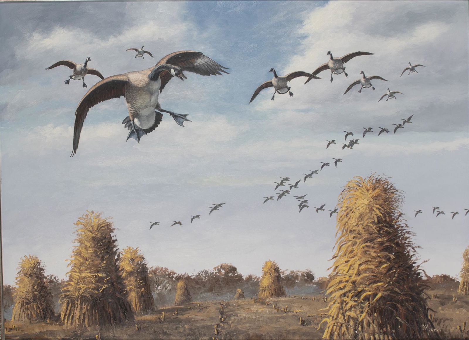 David A. Maass (b. 1929), Canada Geese (1 of 3)