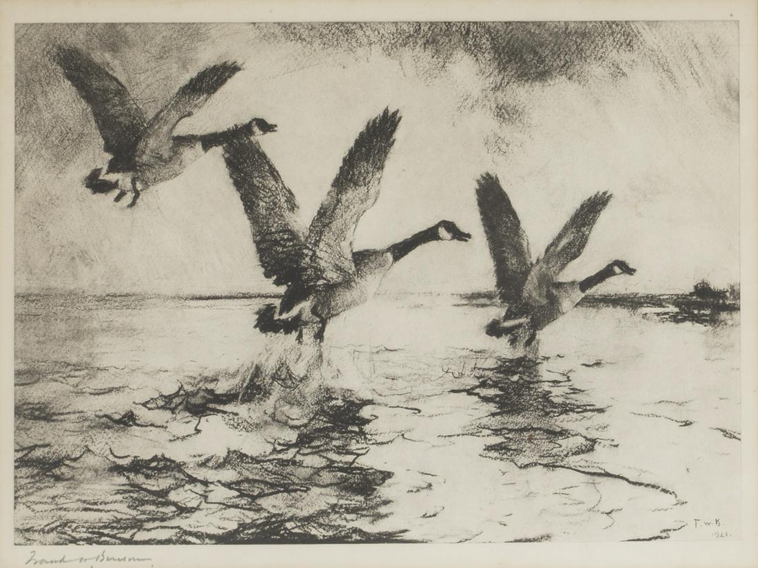 Frank W. Benson (1862-1951), Three Canada Geese (1 of 3)
