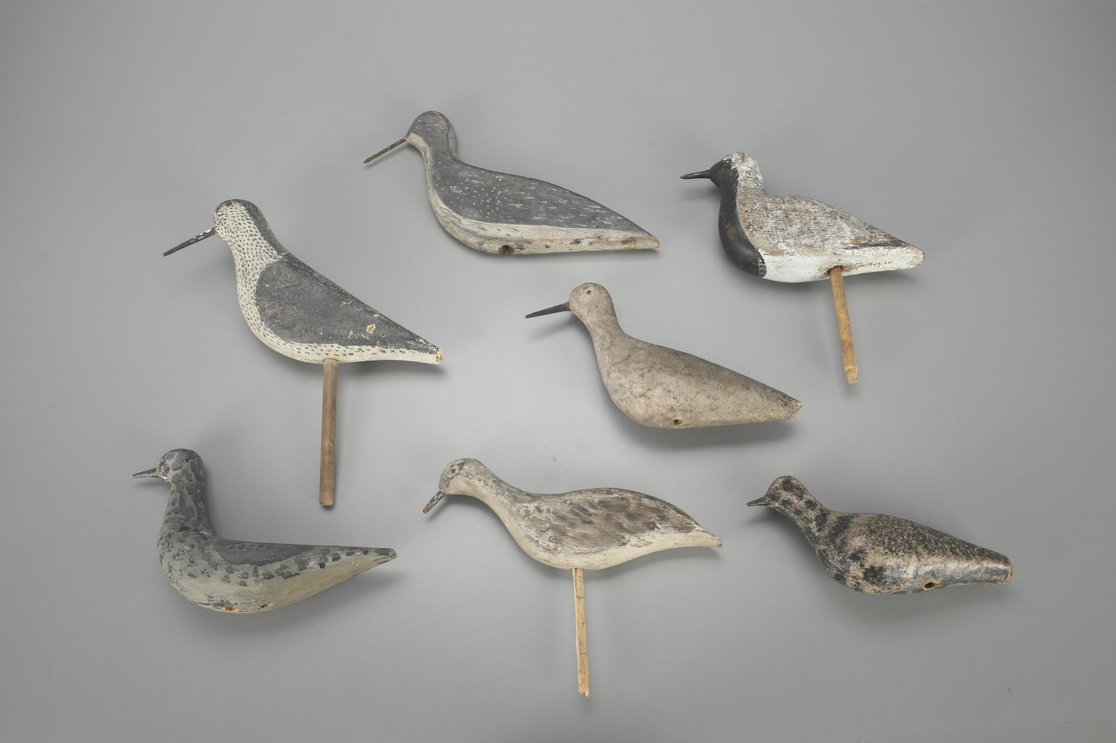 Seven Shorebird Decoys (1 of 2)