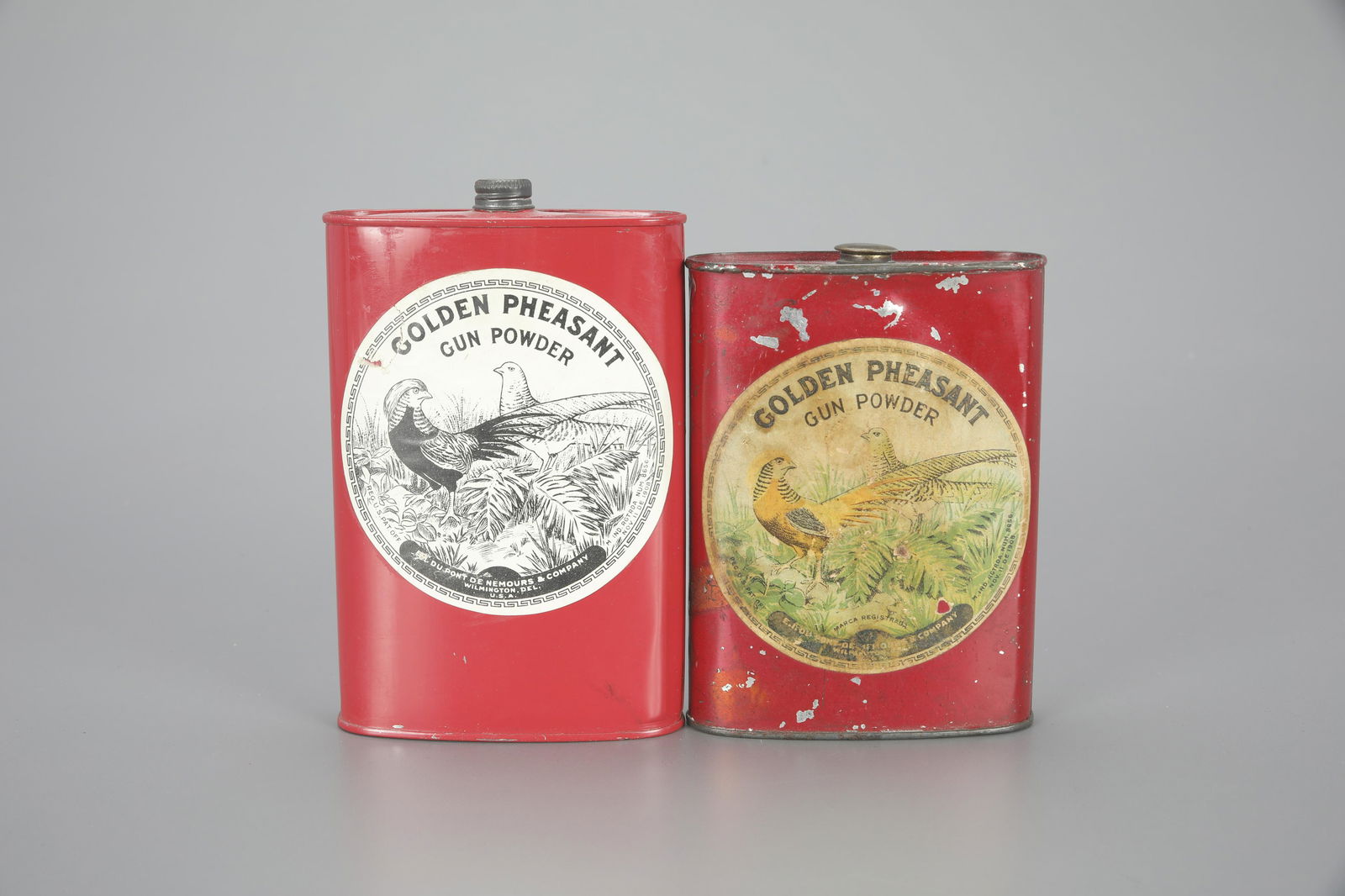 Two Golden Pheasant Powder Tins (1 of 4)