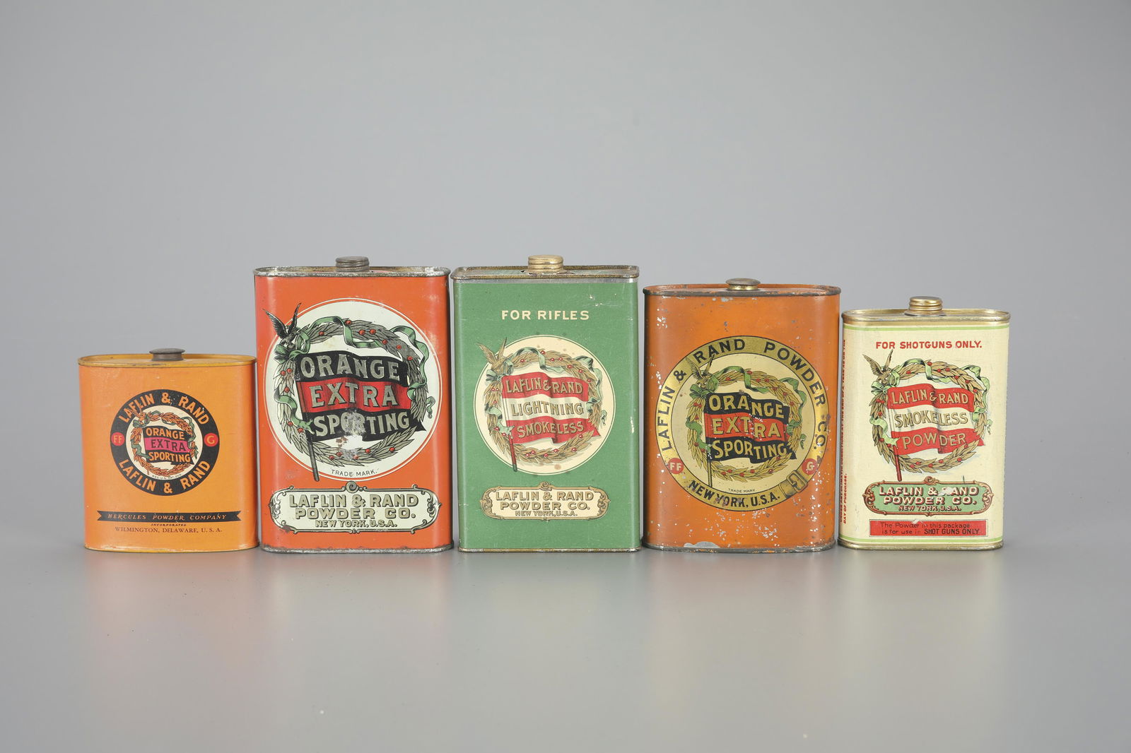 Five Laflin & Rand Powder Tins (1 of 4)