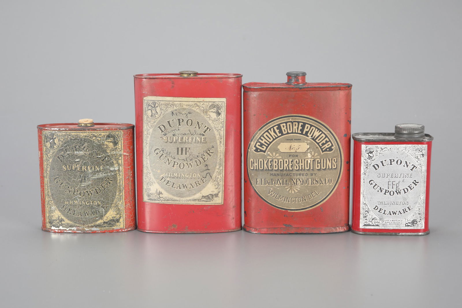 Four Du Pont Powder Tins (1 of 4)