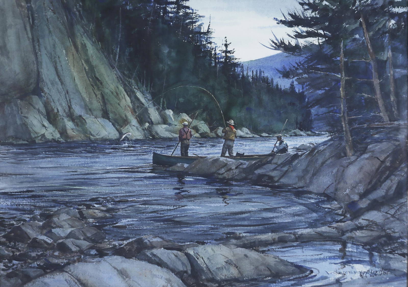 Milton C. Weiler (19101974), First Run Salmon On The St. Anne Auction