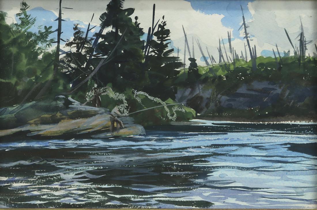 Ogden M. Pleissner (1905-1983), Early Spring Fishing (1 of 3)