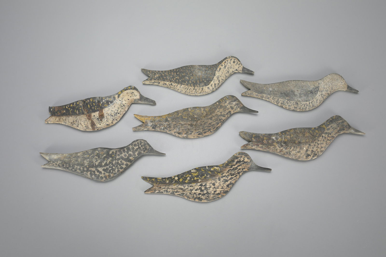 Rig of Seven Flattie Golden Plover Decoys (1 of 4)