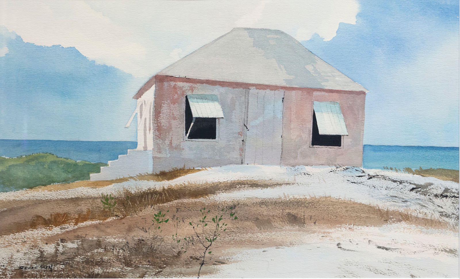 Chet Reneson (b. 1934), Two Island Watercolors (1 of 6)