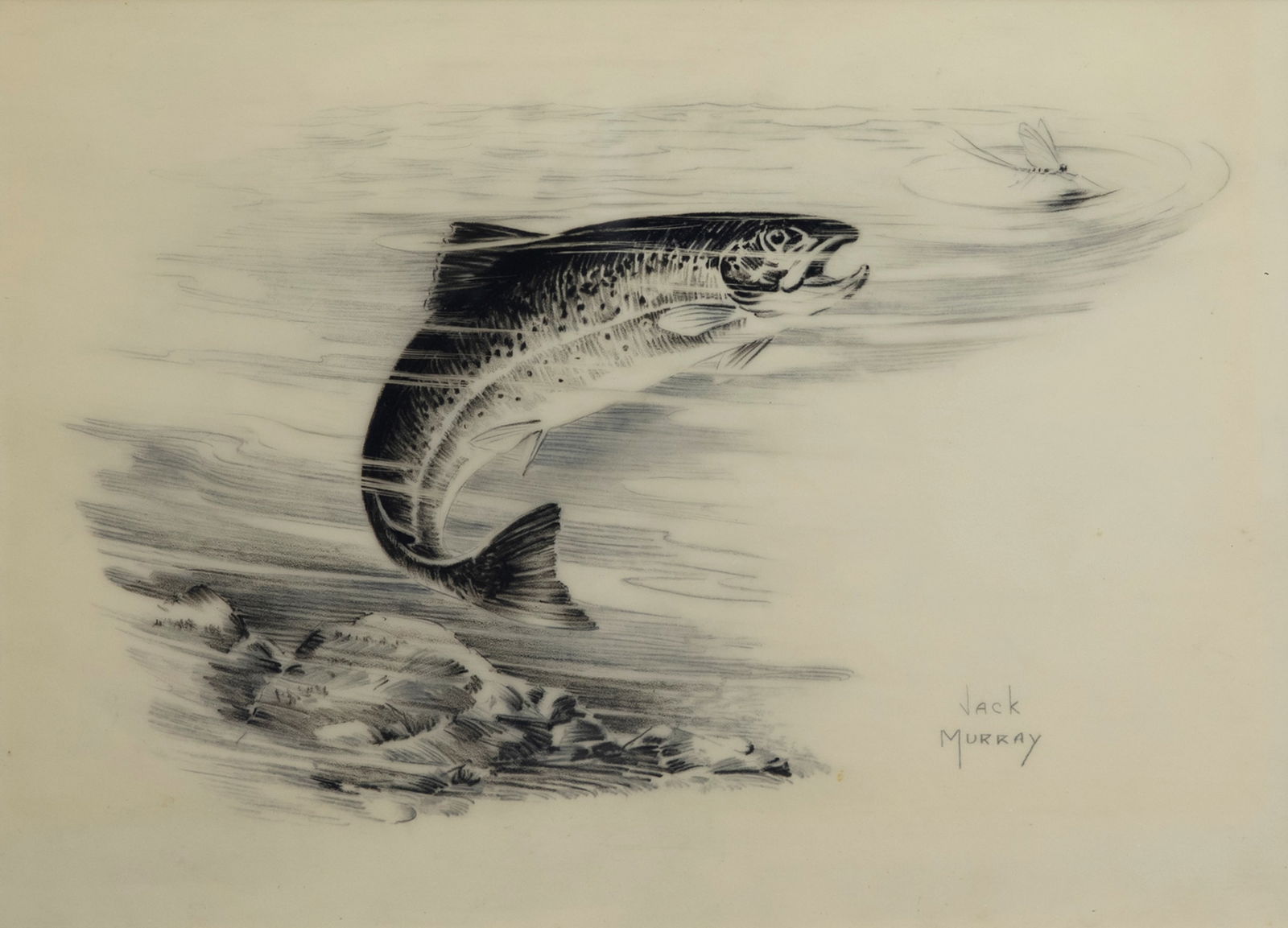 Jack Murray (1889-1965), Trout Rising to a Fly (1 of 3)
