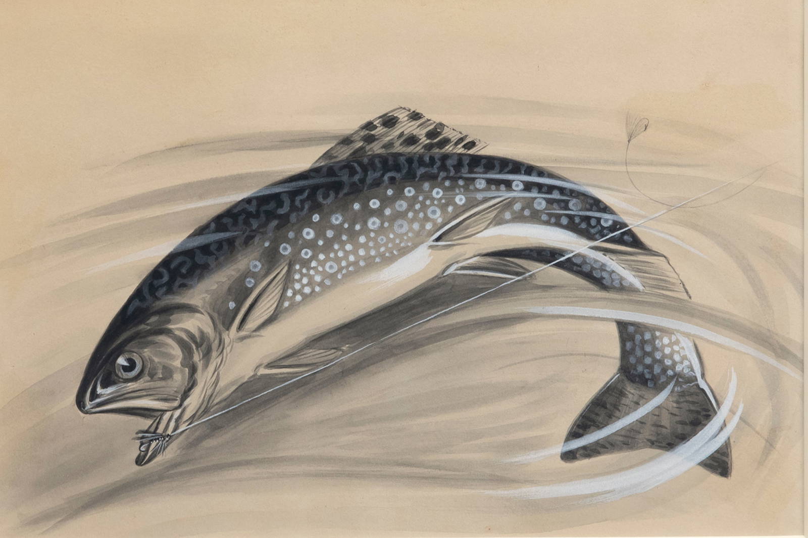 Louis John Rhead (18581926), Hooked Trout Auction