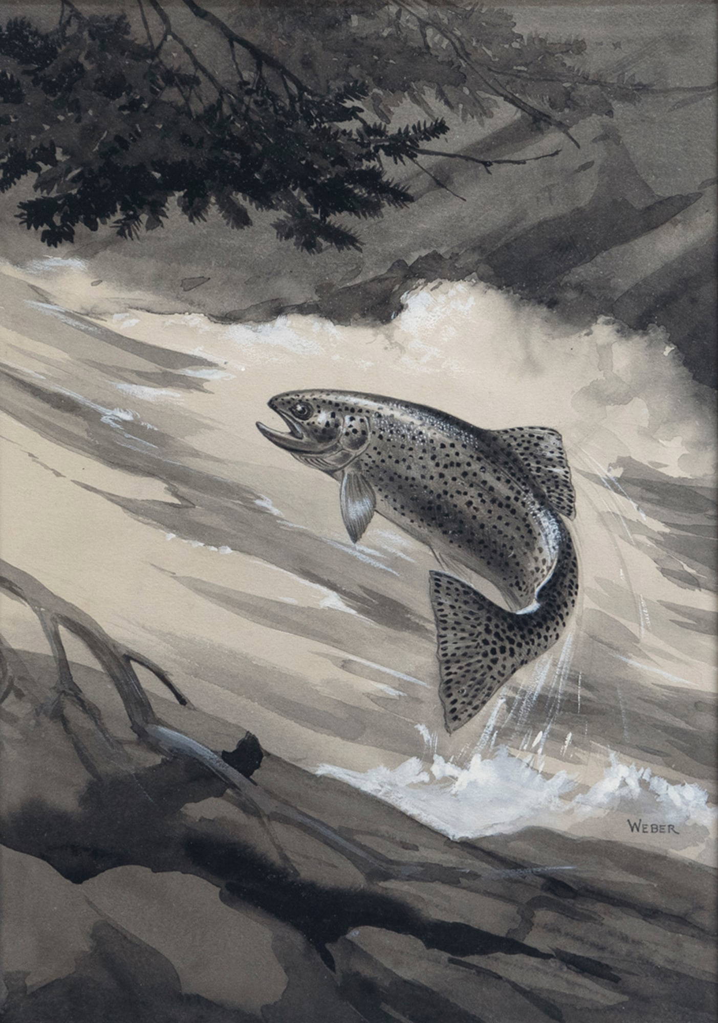 Walter A. er (19061979), Leaping Rainbow Trout Auction