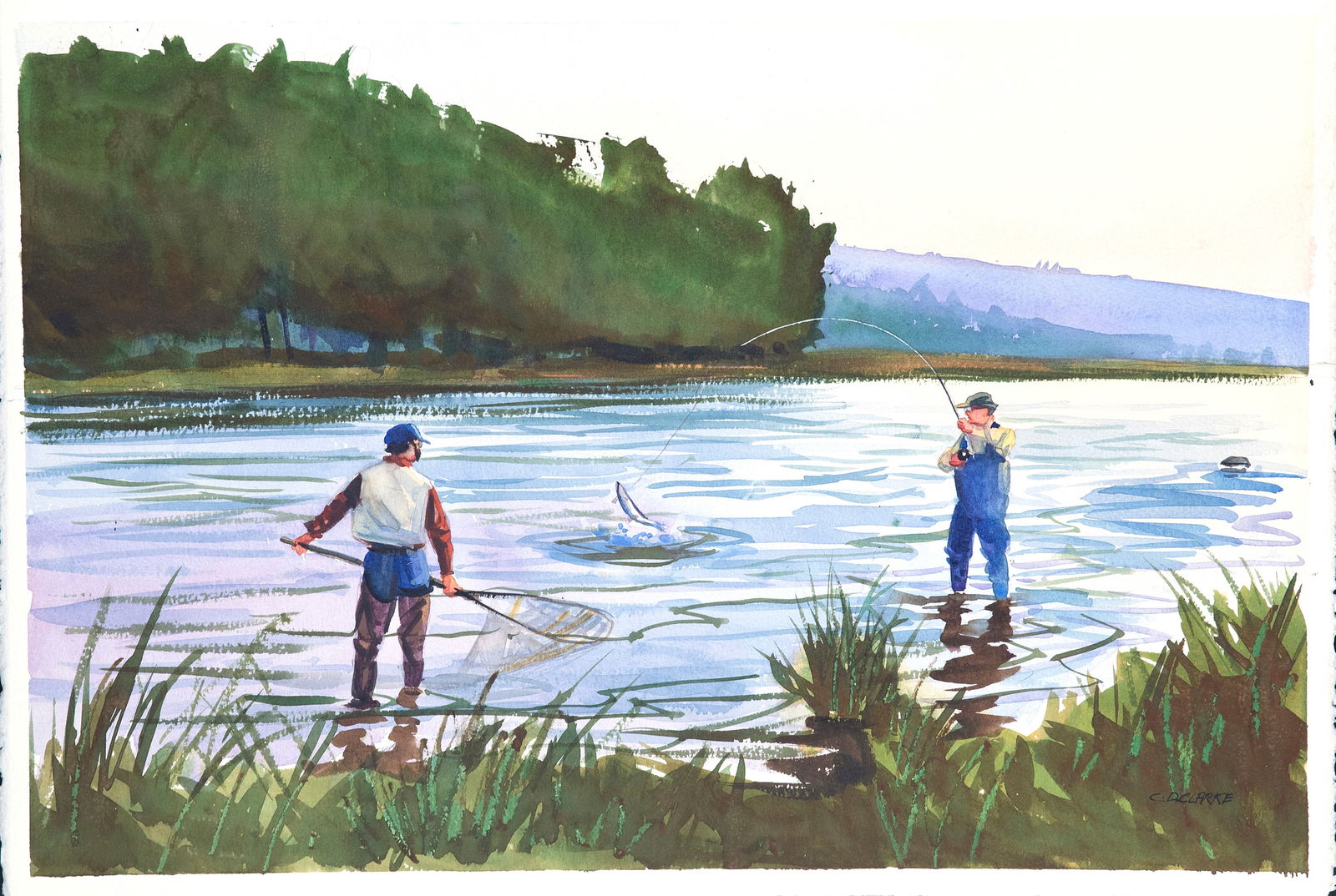 C.D. Clarke (b. 1959), Salmon Fishing (1 of 1)