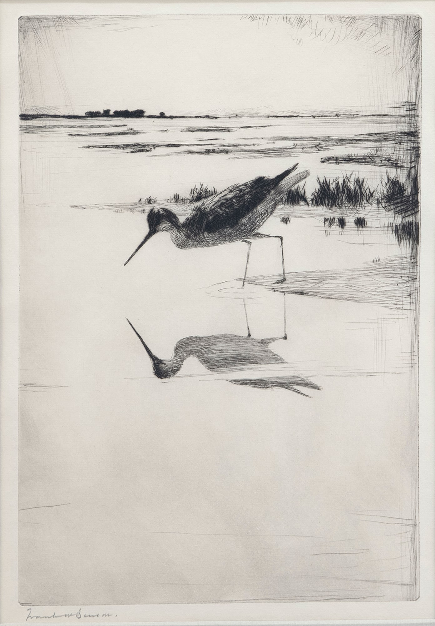 Frank W. Benson (1862-1951), Lone Yellowlegs (1 of 3)