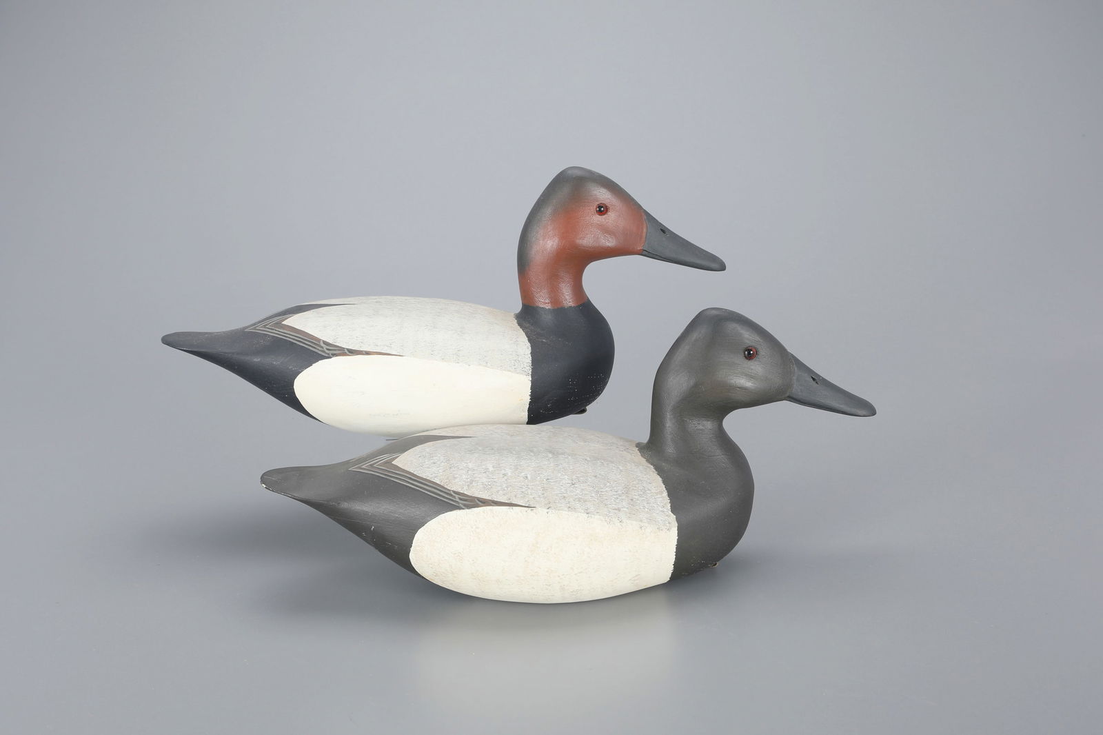 Canvasback Pair by Harry Vinuckson Shourds II (1930-2017) (1 of 4)