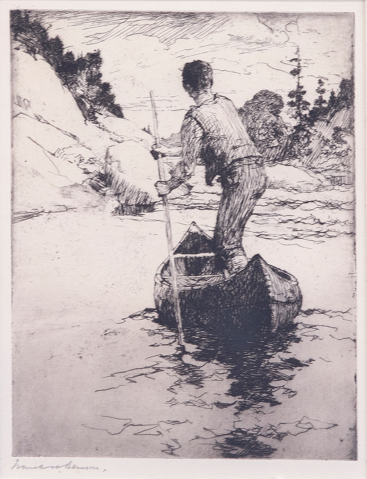 Frank W. Benson (1862-1951), Canoeman (1 of 3)