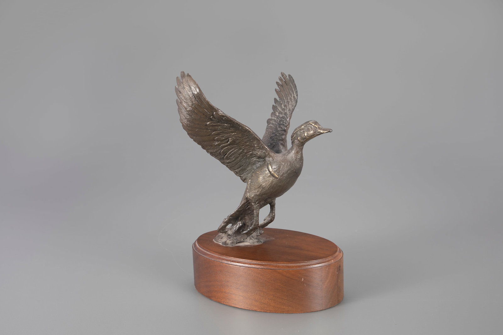 Terry Burleson (b. 1961), Wood Duck: Terry Burleson (b. 1961) Wood Duck signed "Terry Burleson" on base bronze, 6 1/2 by 5 1/2 by 5 1/4 in. edition 2 of 50 Size overall 8 1/2 by 6 by 5 1/4 in. Condition very good